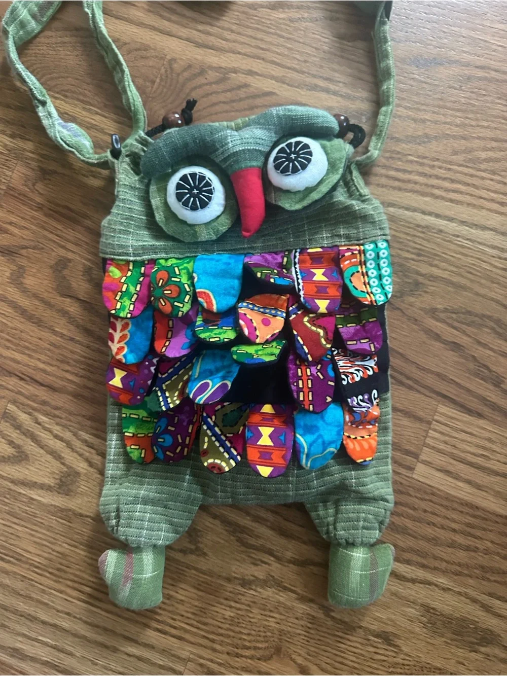 Green Owl Crossbody Bag